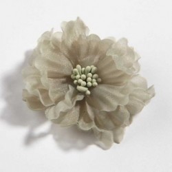 Szín: Zöld klip nélkül - 10 DB 5 cm-es 2&quot  új divatos virágos szövet virágok gyufával Center kézzel készített