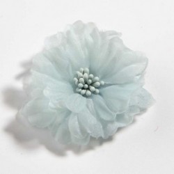 Szín: Menta klip nélkül - 10 DB 5 cm-es 2&quot  új divatos virágos szövet virágok gyufával Center kézzel készített