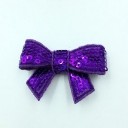 Szín: Lila, klipek nélkül - 10 DB 5cm divatos csillogó flitteres haj masni fejfedőhöz Csillogó haj masni hajtűhöz