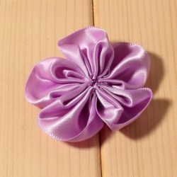 Szín: levendula - 10db/tétel 2&quot  16 színű hajkapcsok szatén szalag szirom virág hajhoz kiegészítők mesterséges