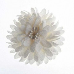 Szín: fehér kapocs nélkül - 5 DB 7,5 cm-es 3&quot  csipkeszövet virágok Boutique fejpántokhoz Sifon fejfedő esküvői