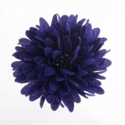 Szín: Királykék klip nélkül - 5 DB 7,5 cm-es 3&quot  csipkeszövet virágok Boutique fejpántokhoz Sifon fejfedő esküvői