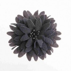 Szín: szürke klip nélkül - 5 DB 7,5 cm-es 3&quot  csipkeszövet virágok Boutique fejpántokhoz Sifon fejfedő esküvői