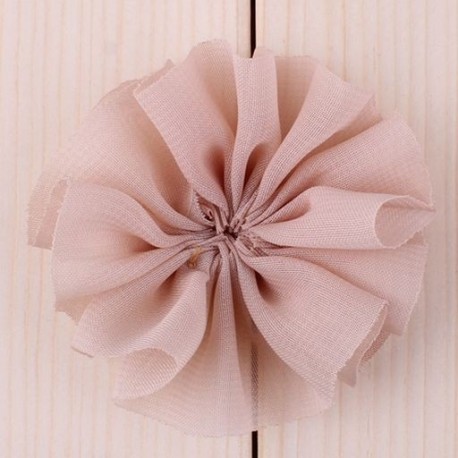 Szín: Khaki klip nélkül - 10db 6,5cm 15szín DIY tömör sifon balerina hajvirág klipekkel Kiegészítők Műszövet