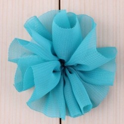 Szín: türkiz klip nélkül - 10db 6,5cm 15szín DIY tömör sifon balerina hajvirág klipekkel Kiegészítők Műszövet