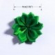 Szín: zöld - 10 DB 4CM művirág szatén virágok barkács virágcsokor hajkiegészítőkhöz Rozetta hegyes virág hajcsat