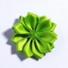 Szín: lime - 10 DB 4CM művirág szatén virágok DIY virágcsokor hajkiegészítőkhöz Rozetta hegyes virág hajcsat nélkül