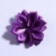 Szín: lila - 10 DB 4CM művirág szatén virágok barkács virágcsokor hajkiegészítőkhöz Rozetta hegyes virág hajcsat