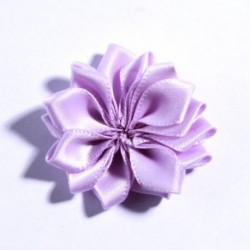 Szín: levendula - 10 DB 4CM művirág szatén virágok barkács virágcsokor hajkiegészítőkhöz Rozetta hegyes virág