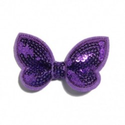 Szín: lila - 10 DB 2,3&quot -es 6 cm-es mini flitteres haj masni lányoknak fejpánt Boutique Butterfly formájú haj masni