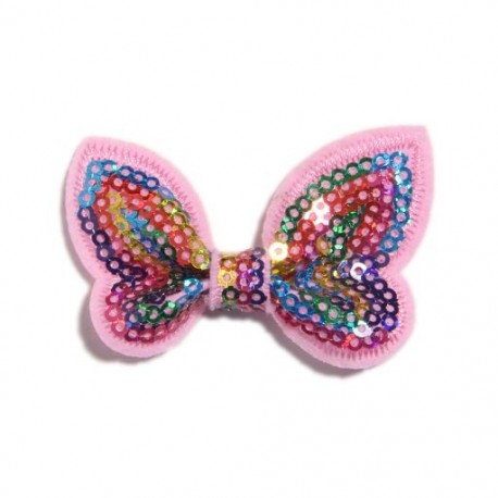 Szín: AB - 10 DB 2,3&quot -es 6 cm-es mini flitteres haj masni lányoknak fejpánt Boutique Butterfly formájú haj masni