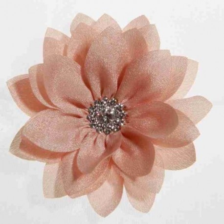 Szín: Khaki - 5 DB 8,5 cm-es 3,4 hüvelykes lótusz sifon virágok gombbal lányoknak fejpántok Műszövet virág