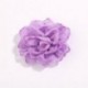 Szín: Levendula - 5db 7cm 2,7&quot  égetett szélű sifon szövet virágok butik esküvői dekorációhoz szatén virág