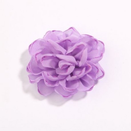 Szín: Levendula - 5db 7cm 2,7&quot  égetett szélű sifon szövet virágok butik esküvői dekorációhoz szatén virág