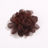 Szín: kávé - 5db 7cm 2,7&quot  égetett szélű sifon szövet virágok butik esküvői dekorációhoz szatén virág