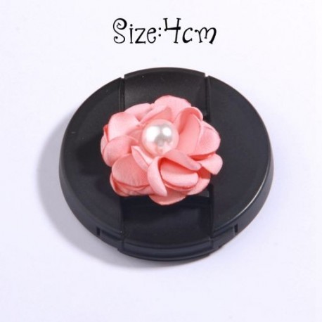 Szín: 2 - 5db Pink sorozat Rózsa szövet fejvirágok kislányoknak fejpántok Dekoráció égetett sifon virág hajcsatokhoz