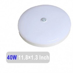 Test színe: 40W hideg fehér - Infravörös LED-es erkélylámpa 220V automatikus fény PIR indukciós mennyezeti lámpa 12w