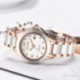 Szín: ezüst fehér - Divatos női karóra Rose Gold női karkötő karóra lány Reloj Mujer 2023 új kreatív óra vízálló