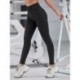 Szín: fekete XS - Női Sport Leggings Fitnesz Futás magas derekú meztelenül Push Up Jóga Nadrág Tornaterem Lány