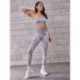 Szín: szürke S - 2 DB jóga szettek terepszínű Camo sport készlet női edzőtermi fitnesz ruházat magas derekú leggings