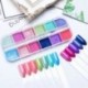Szín: XBR - Mermaid Köröm Csillogó Tündér Púder Shimmer Pearl Dörzsölés Por Ombre Körömpailletták Króm Pigment