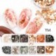 Szín: YM - 12 rácsos Sugar Körömpor Glitter Piment Holografikus Dekoráció Pulóver Hópelyhek DIY Téli Nail Art Design