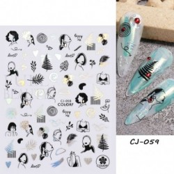 Szín: CJ-059 Fekete Sliver - Amerikai zászló körömmatrica július 4-i függetlenség napjára Design tűzijáték