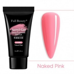 Szín: 1901-04 - 30 ml Nude Glitter Akril Poli Köröm Gél Lakk Quick Building Clear Pink Gel Hosszabbításhoz Őszi manikűr