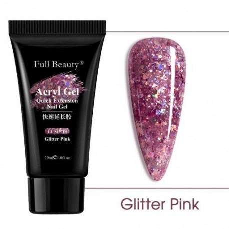 Szín: 1901-11 - 30 ml Nude Glitter Akril Poli Köröm Gél Lakk Quick Building Clear Pink Gel Hosszabbításhoz Őszi manikűr