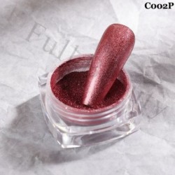 Szín: C002P - Arany króm körömpor téli dekoráció tükör köröm pigment púder pezsgő rózsaszín csillogó dörzsölő