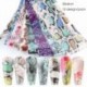 Szín: SW7106 csomag - 10 DB Transzferfólia körmökhöz Aranyos Graffiti Nail Art Design Ragasztó matrica Pakolások Betűk