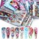 Szín: CQ917 csomag - 10 DB Transzferfólia körmökhöz Aranyos Graffiti Nail Art Design Ragasztó matrica Pakolások Betűk