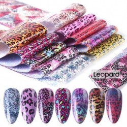 Szín: 19130 csomag - 10 DB Transzferfólia körmökhöz Aranyos Graffiti Nail Art Design Ragasztó matrica Pakolások Betűk