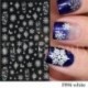 Szín: F894 fehér - 3D Nail Art matricák Fehér hópelyhek Díszek Csúsztatók Körömhöz Karácsony 2022 Star Design