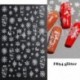 Szín: F894 Glitter - 3D Nail Art matricák Fehér hópelyhek Díszek Csúsztatók Körömhöz Karácsony 2022 Star Design