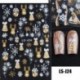 Szín: LS-J24 - 3D Nail Art matricák Fehér hópelyhek Díszek Csúsztatók Körömhöz Karácsony 2022 Star Design Manikűr