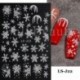 Szín: LS-J22 - 3D Nail Art Matricák Fehér Hópelyhek Díszek Csúsztatók Körömhöz Karácsony 2022 Star Design Manikűr