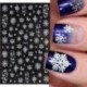 Szín: LS-J22 - 3D Nail Art Matricák Fehér Hópelyhek Díszek Csúsztatók Körömhöz Karácsony 2022 Star Design Manikűr