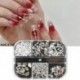 Szín: 6GXNZ - 3D Nails Art Fém Bűbájok Kiegészítők Cool Girl Arany Ezüst Punk Rock Mini Fém Szegecs Design Köröm