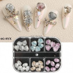 Szín: 6G-SYX - 3D Nails Art Fém Bűbájok Kiegészítők Cool Girl Arany Ezüst Punk Rock Mini Fém Szegecs Design Köröm