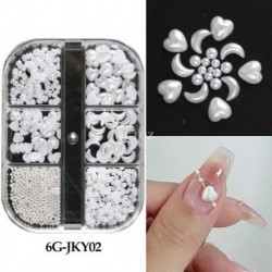 Szín: 6G-JKY02 - 3D Nails Art Fém Bűbájok Kiegészítők Cool Girl Arany Ezüst Punk Rock Mini Fém Szegecs Design Köröm