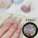 Szín: XAH06 - Mermaid Nail Art Glitter Vegyes Irregular Shell Pelyhek Lézer flitterek Fényes Nails Charms Paillette Manikűr