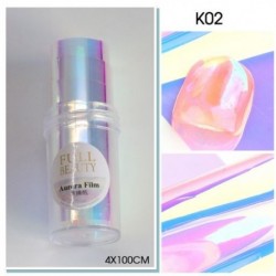 Szín: K02 Palack - Aurora Nails üvegfólia fólia jégkocka köröm nyári dekor holografikus matrica gyémánt szerelem szív