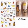 Szín: 5D-T046 - 5D dombornyomott pillangós körömmatricák színátmenet színes pillangós női arc köröm matrica nyári