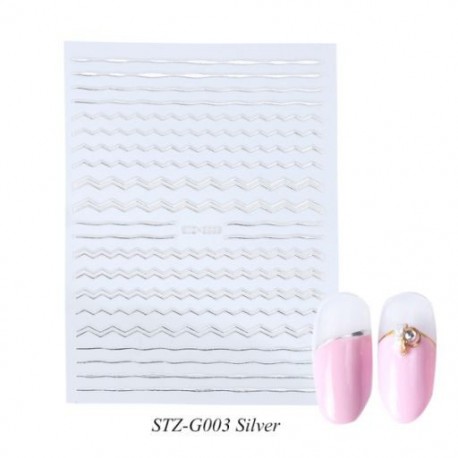 Szín: STZG003 arany - 3D holografikus tűzláng körömmatricák csúszka arany fekete nyári manikűr matricák barkácsolás