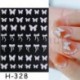 Szín: H-328 - Lézeres pillangó matricák körmökre szuper fényes csillogó 3D láng varjú szív hópehely köröm