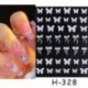 Szín: H-321 - Lézeres pillangó matricák körmökre szuper fényes csillogó 3D láng varjú szív hópehely köröm