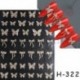 Szín: H-322 - Lézeres pillangó matricák körmökre szuper fényes csillogó 3D láng varjú szív hópehely köröm