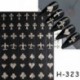 Szín: H-323 - Lézeres pillangó matricák körmökre szuper fényes csillogó 3D láng varjú szív hópehely köröm