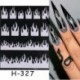 Szín: H-327 - Lézeres pillangó matricák körmökre szuper fényes csillogó 3D láng varjú szív hópehely köröm